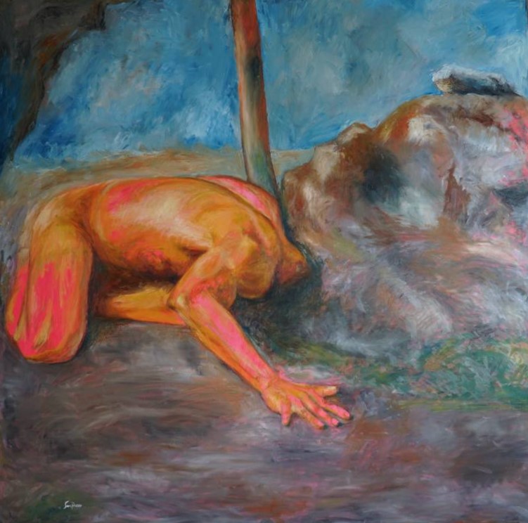 Untitled-2, oil painting by Saw Lin